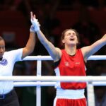 Katie Taylor celebrates winning olympic gold 9/8/2012